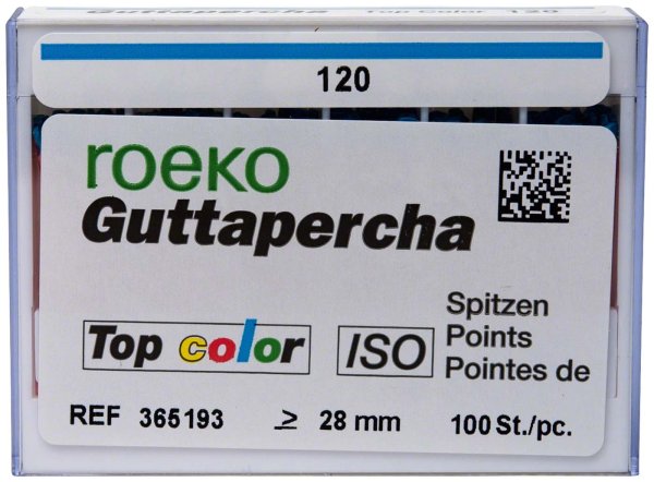 roeko Guttapercha Spitzen Top color 100 Stück ISO 120