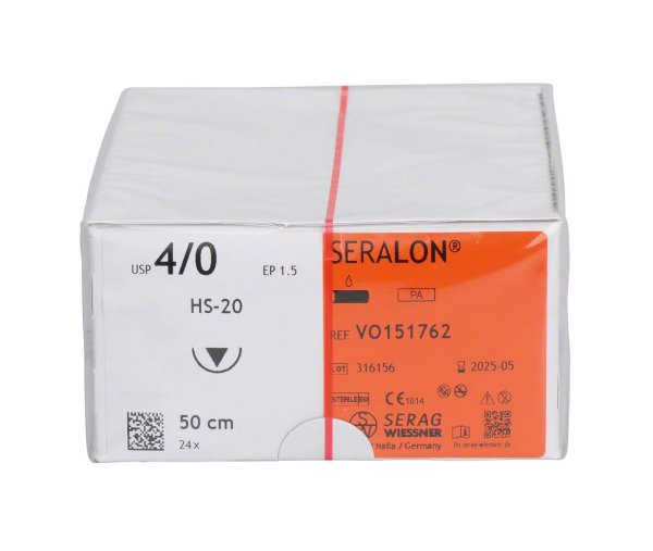 SERALON® 24 Nadeln blau, 0,5 m, HS-20, Stärke 4/0