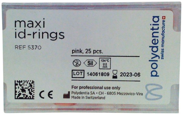 ID Ringe 25 Stück Maxi pink