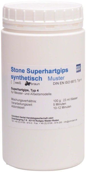 Stone Superhartgips synthetisch **Muster** 1 kg Superhartgips braun