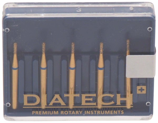 DIATECH Diamanten G830 5 Stück blau mittel (M), FG, Figur 233 Birne, 2,7 mm, ISO 016