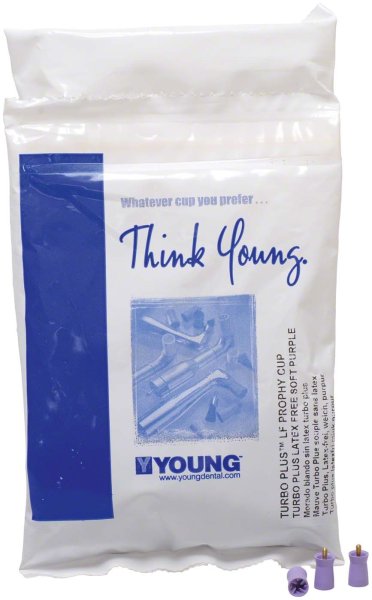 Young™ Prophylaxekelch Turbo Plus 144 Stück lila, lang, weich, Screw-Type