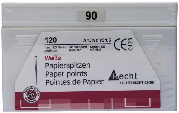 Papierspitzen weiß 120 Stück ISO 090