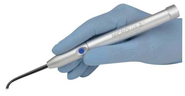 MICROLUX 2™ mit Lichtleiter Ø 2 mm, Batterien, Clip
