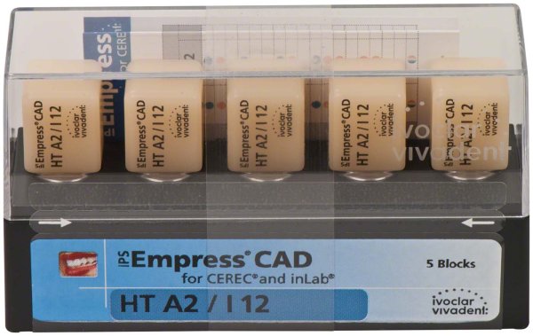 IPS Empress® CAD A-D for CEREC 5 Stück Gr. I12, A2 HT