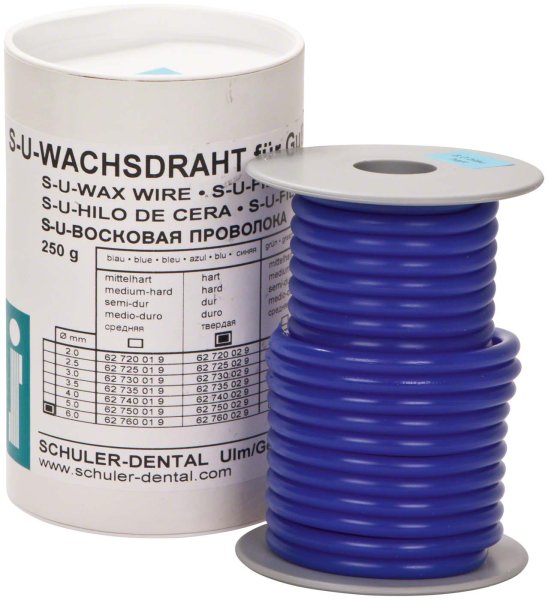 S-U-WACHSDRAHT 250 g blau, Ø 6 mm, hart
