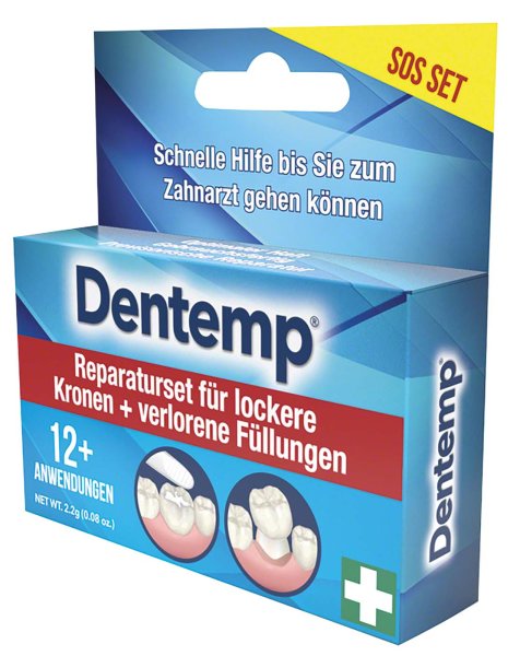 Dentemp® Crown & Caps 1 x 2,2 g Tiegel mit Fertigpaste, 1 Applikator
