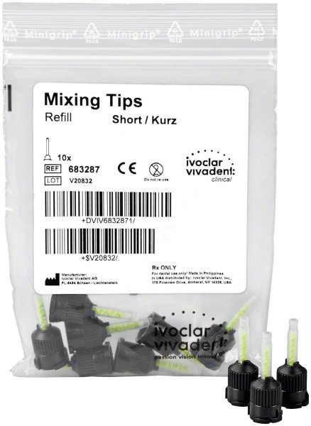 Multicore® Flow Mixing Tips **Nachfüllpackung** 10 Stück schwarz/grün, kurz