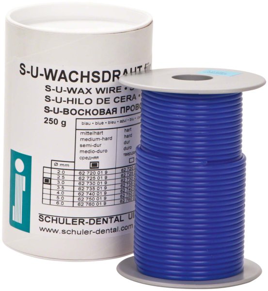 S-U-WACHSDRAHT 250 g blau, Ø 3 mm, mittel hart