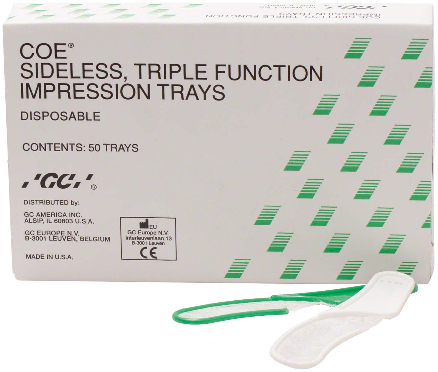 GC COE® Impression Tray Quetschbiß 50 Stück ohne Seiten, dreifach