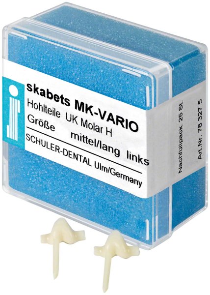 skabets MK-VARIO **Nachfüllpackung** 25 Stück Unterkiefer Molar H MIT LG links