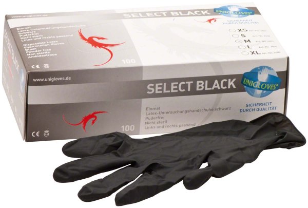 SELECT® BLACK 100 Stück puderfrei, schwarz, M