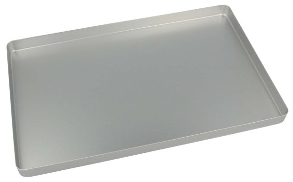 Norm-Tray Aluminium Boden ungelocht silber, 18 x 28 cm