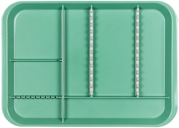 B-Lok Tray Tray 34 x 24,5 x 2,2 cm, mit Einteilung grün