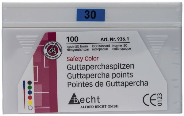 Guttaperchaspitzen Safety Color 100 Stück ISO 030