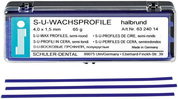S-U-Wachsprofile 65 g Wachsprofile halbrund, 4 x 1,5 mm