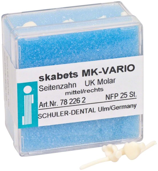 skabets MK-VARIO **Nachfüllpackung** 25 Stück Unterkiefer Molar mittel rechts