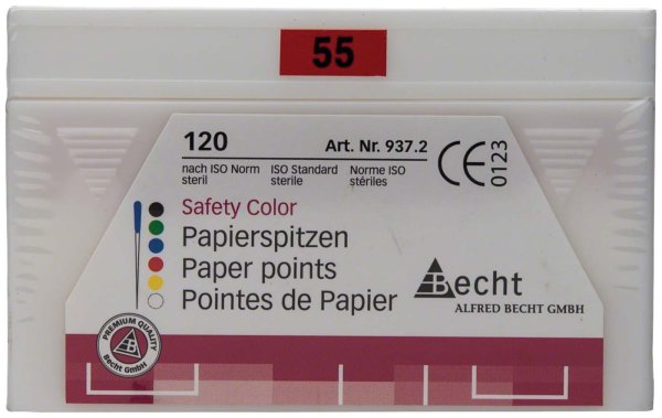 Papierspitzen Safety Color 120 Stück ISO 055
