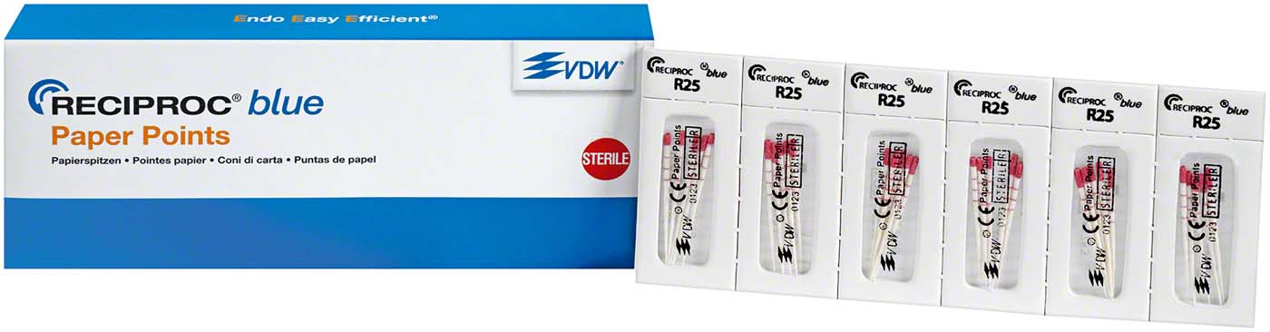 RECIPROC® blue Papierspitzen 180 Stück ISO 025 | Instrumenten-Systeme ...
