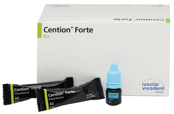Cention® Forte 50 x 0,3 g Kapsel A2, 6 g Primer, 50 Applikatorpinsel