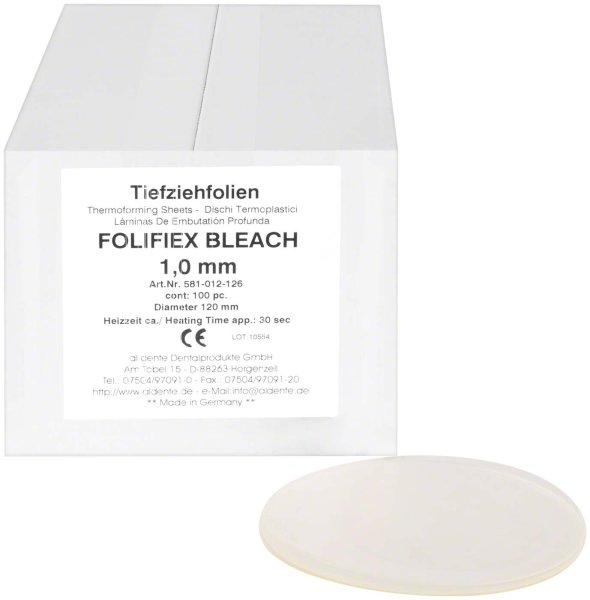 Foliflex 100 Stück bleach transparent, Ø 120 mm, Stärke 1 mm