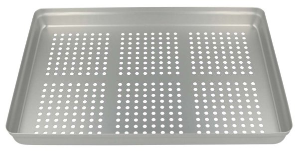 Norm-Tray Aluminium Deckel gelocht silber, 18 x 28 cm