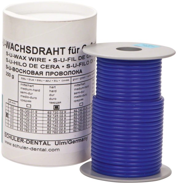 S-U-WACHSDRAHT 250 g blau, Ø 3,5 mm, hart