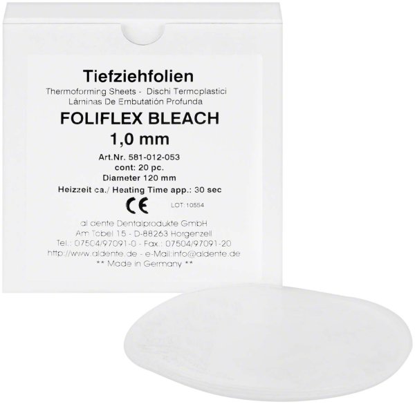 Foliflex 20 Stück bleach transparent, Ø 120 mm, Stärke 1 mm