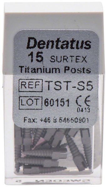 Classic Surtex Titan Wurzelstifte 15 Stück 7,8 mm, Ø 1,65 mm, Größe 5