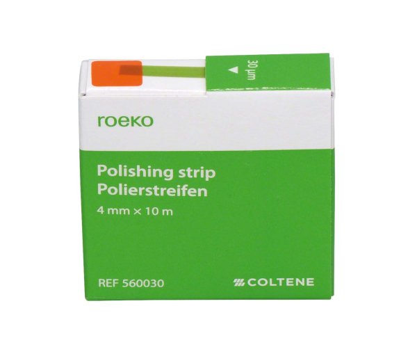 roeko Polierstreifen- und Schleifstreifen 10 m Polierstreifen in Spender (Polyester), 4 mm breit, 30