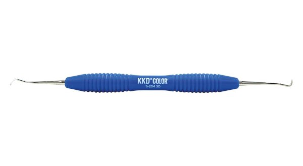 KKD® COLOR Scaler blau, für Front- und Seitenzähne, mit ergonomischem Silicongriff