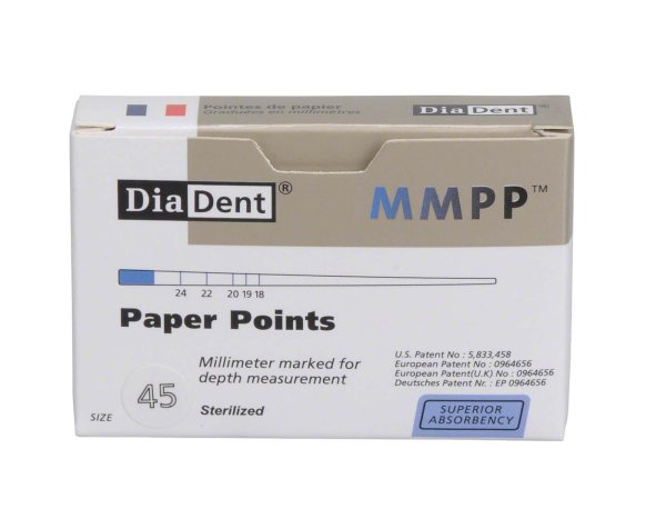 DiaDent® Papierspitzen 200 Stück ISO 045