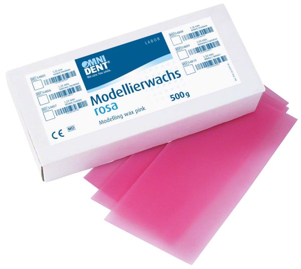 Modellierwachs rosa 500 g mittel, 1,5 mm