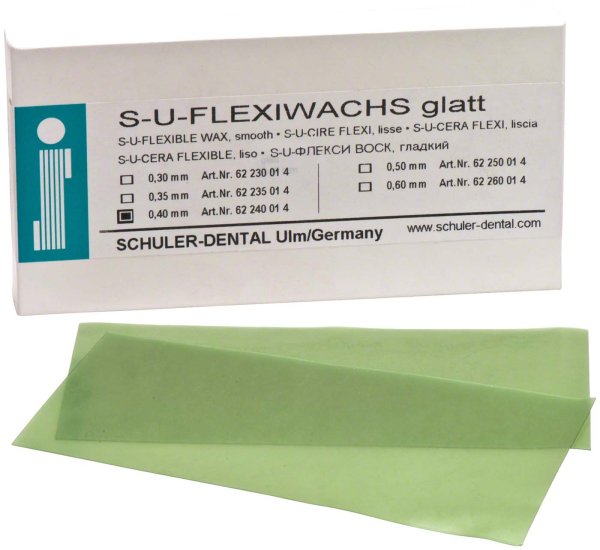 S-U-Flexiwachs 15 Stück glatt, Stärke 0,4 mm