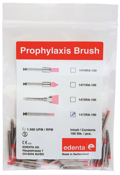 Prophylaxe Bürste 100 Stück rosa, ISO 020, RA