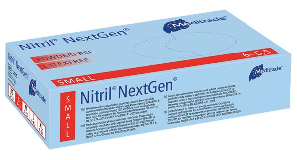 Nitril® NextGen® 100 Stück puderfrei, hell-blau, S