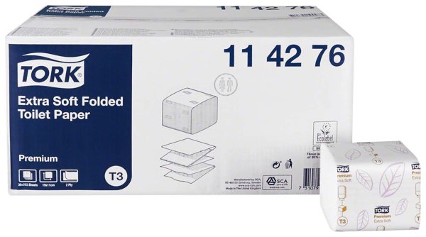 TORK® Premium Toilettenpapier extra weich Einzelblatt **Karton** 30 x 252 Stück, 2-lagig, extra weic