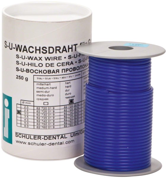 S-U-WACHSDRAHT 250 g blau, Ø 3 mm, hart