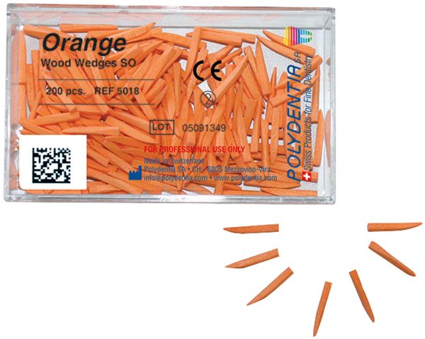 Orange Wedge 200 Stück, Größe 10, orange