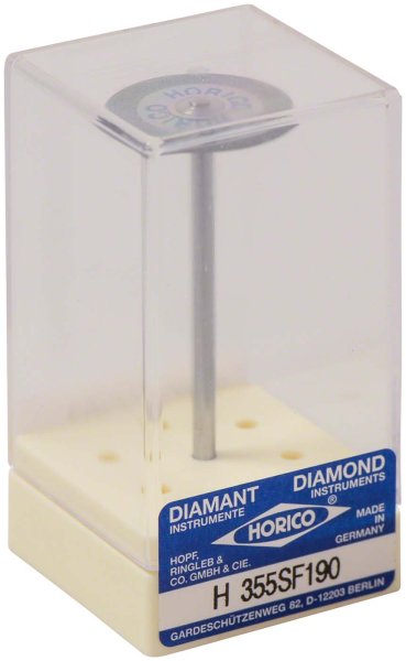 Diamantscheiben 355 doppelseitig, rot fein, HP, Figur 355 MC, 0,17, ISO 190