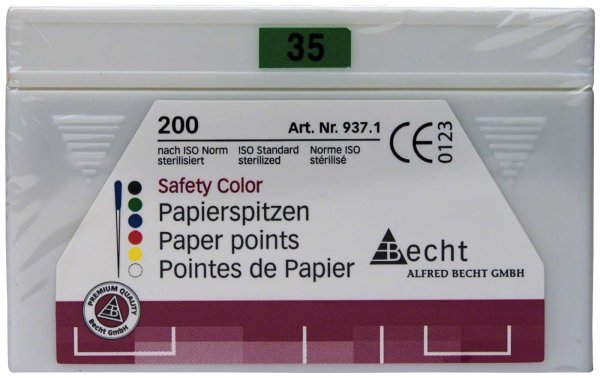 Papierspitzen Safety Color 200 Stück ISO 035