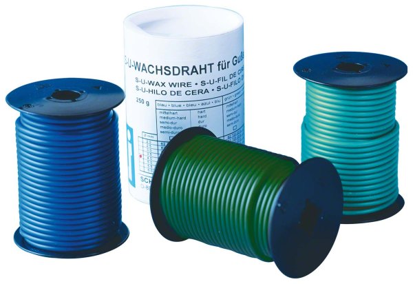 S-U-WACHSDRAHT 250 g blau, Ø 4,5 mm, hart