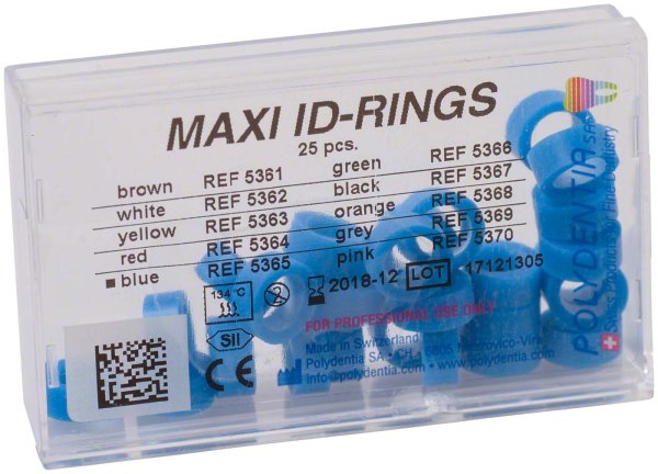 ID Ringe 25 Stück Maxi blau