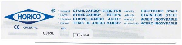 Stahlcarbo® Streifen 12 Stück rot, einseitig, 3 mm breit, Stärke 0,09 mm