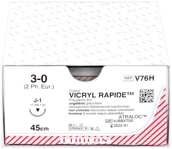 VICRYL™ RAPIDE 36 Stück ungefärbt, 45 cm, J1, USP 3-0, Stärke 2