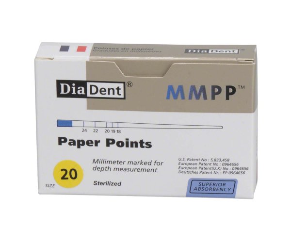 DiaDent® Papierspitzen 200 Stück ISO 020