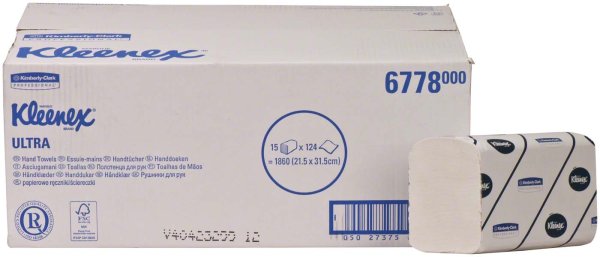 Kleenex® Ultra **Karton** 15 x 124 Stück 21,5 x 31,5 cm, 2-lagig