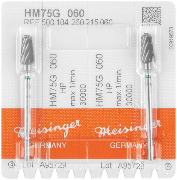 HM-Fräser G 2 Stück grün grob, HP, Figur 260, 12 mm, ISO 060