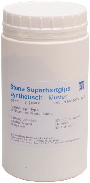 Stone Superhartgips synthetisch **Muster** 1 kg Superhartgips weiß
