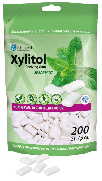 Xylitol Chewing Gum 200 Stück Spearmint